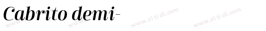Cabrito demi字体转换